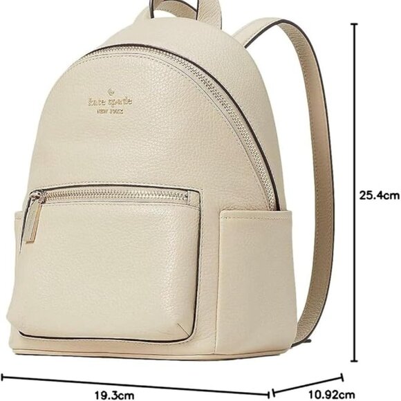 ♠️Kate Spade ♠️ New York LEILA Pebbled Leather Mini Dome Backpack - Brown/Tan - Picture 12 of 12